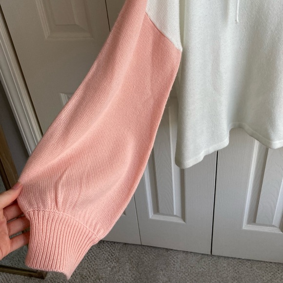 Color block knit hoodie - Picture 4 of 6